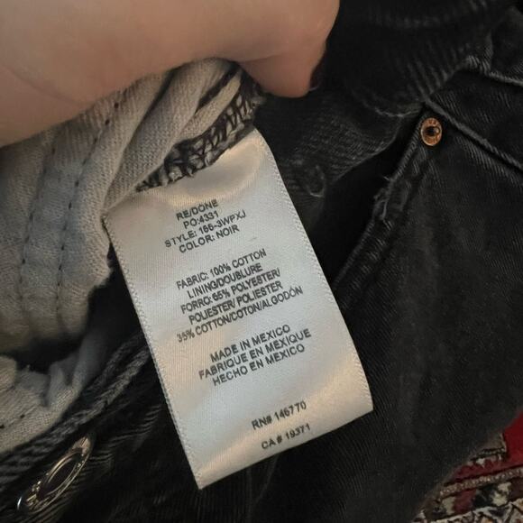 Re/Done Pixie High Rise Jeans in Black - Picture 11 of 11